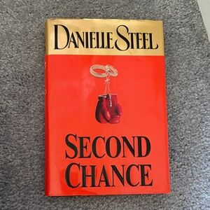 Danielle Steel "Second Chance" Hardcover Book - Red & Gold Cover